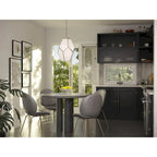 Latham Collection One-Light Brushed Nickel Contemporary Pendant - 14 in x 14 in x 19.75 in