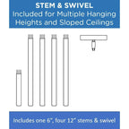 Latham Collection One-Light Brushed Nickel Contemporary Pendant - 14 in x 14 in x 19.75 in