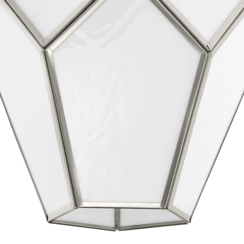 Latham Collection One-Light Brushed Nickel Contemporary Pendant - 14 in x 14 in x 19.75 in