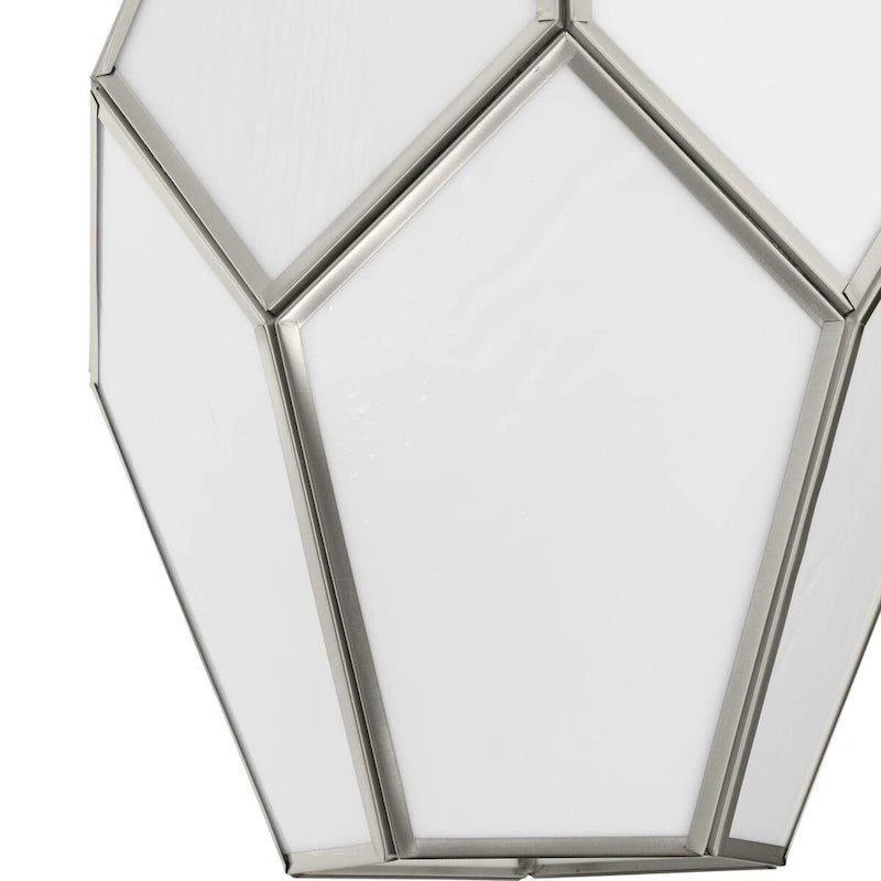 Latham Collection One-Light Brushed Nickel Contemporary Pendant - 14 in x 14 in x 19.75 in