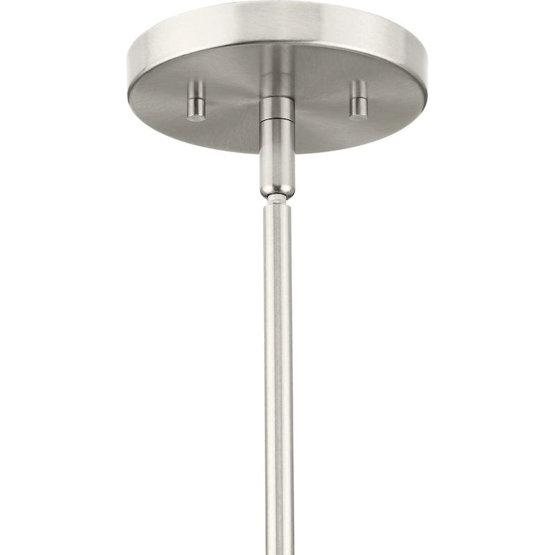 Latham Collection One-Light Brushed Nickel Contemporary Pendant - 14 in x 14 in x 19.75 in