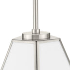 Latham Collection One-Light Brushed Nickel Contemporary Pendant - 14 in x 14 in x 19.75 in