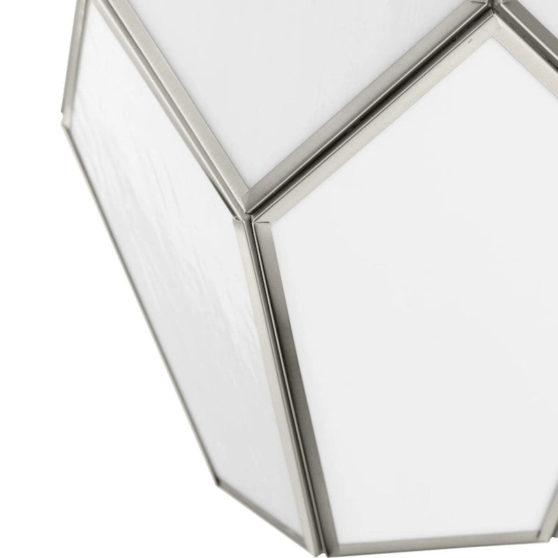 Latham Collection One-Light Brushed Nickel Contemporary Pendant - 14 in x 14 in x 19.75 in