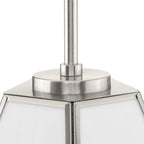 Latham Collection One-Light Brushed Nickel Contemporary Pendant - 14 in x 14 in x 19.75 in