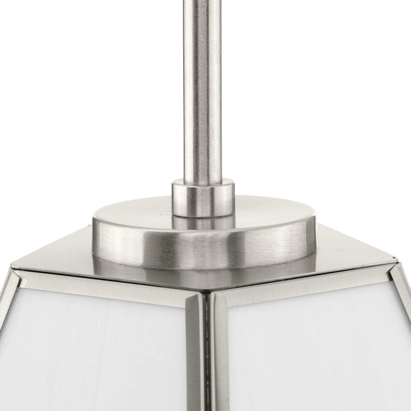 Latham Collection One-Light Brushed Nickel Contemporary Pendant - 14 in x 14 in x 19.75 in