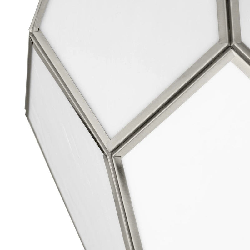 Latham Collection One-Light Brushed Nickel Contemporary Pendant - 14 in x 14 in x 19.75 in