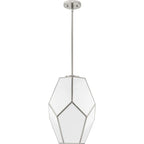Latham Collection One-Light Brushed Nickel Contemporary Pendant - 14 in x 14 in x 19.75 in