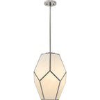Latham Collection One-Light Brushed Nickel Contemporary Pendant - 14 in x 14 in x 19.75 in
