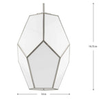 Latham Collection One-Light Brushed Nickel Contemporary Pendant - 14 in x 14 in x 19.75 in