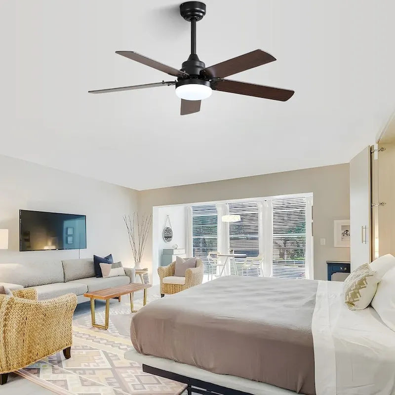 42  Farmhouse Reversible Ceiling Fan with LED Light and Remote Control