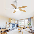 42  Farmhouse Reversible Ceiling Fan with LED Light and Remote Control