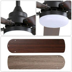 42  Farmhouse Reversible Ceiling Fan with LED Light and Remote Control