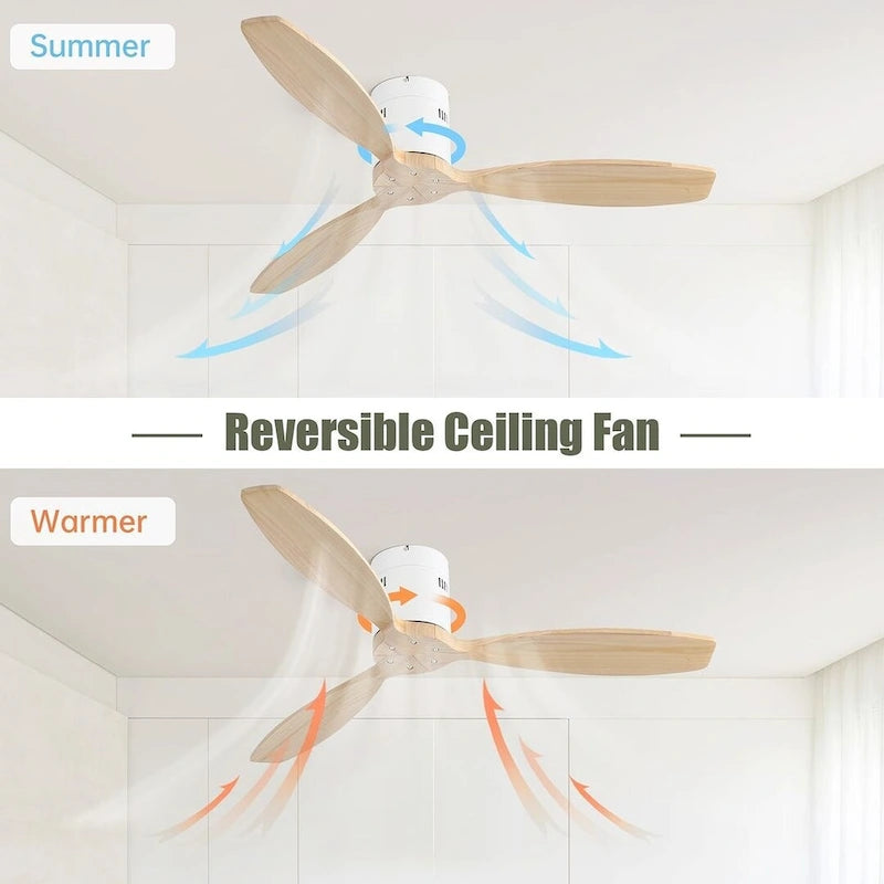 52  Modern Decorative Solid Wood Ceiling Fan