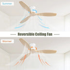 52  Modern Decorative Solid Wood Ceiling Fan