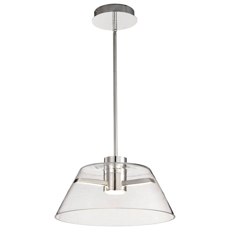 Edmond 17 Inch LED Pendant Polished Nickel - Polished Nickel