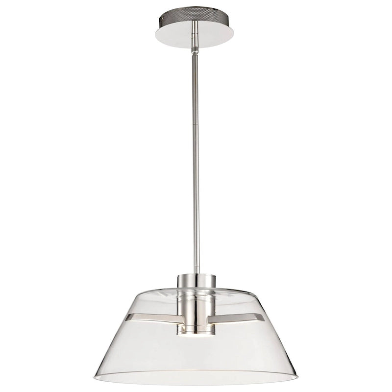 Edmond 17 Inch LED Pendant Polished Nickel - Polished Nickel