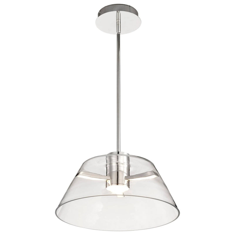 Edmond 17 Inch LED Pendant Polished Nickel - Polished Nickel