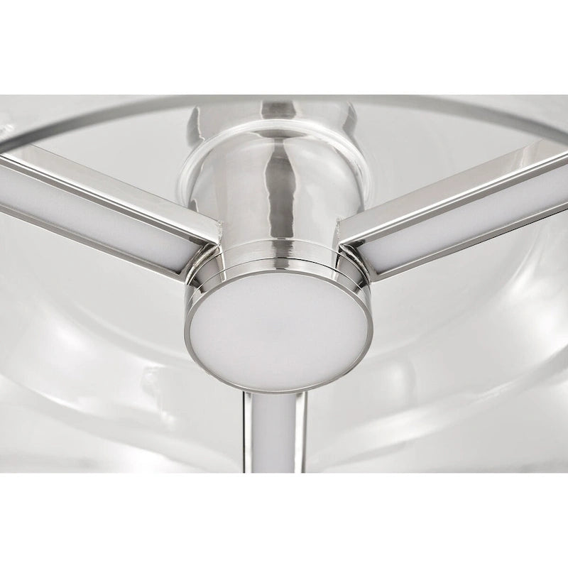 Edmond 17 Inch LED Pendant Polished Nickel - Polished Nickel