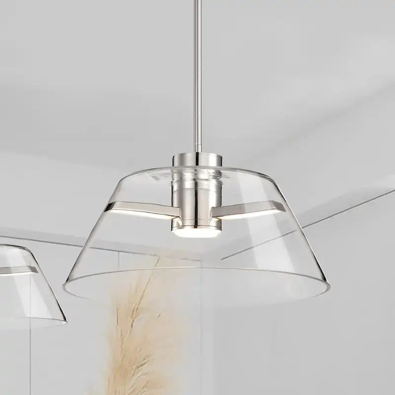Edmond 17 Inch LED Pendant Polished Nickel - Polished Nickel
