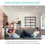 Luxrite BR40 LED Light Bulbs,14W= 85W Dimmable, 1100 Lumen, LED Flood Light Bulb, 14W, E26 Medium Base (10 Pack)