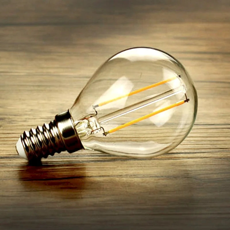 Luxrite 4W Vintage G16.5 LED Globe Bulbs Dimmable, 2700K Warm White, 400 Lumens, E12 LED Bulb 40W Equivalent, 12 Pack