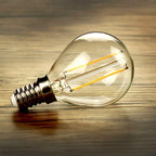 Luxrite 4W Vintage G16.5 LED Globe Bulbs Dimmable, 2700K Warm White, 400 Lumens, E12 LED Bulb 40W Equivalent, 12 Pack