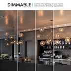 Luxrite 4W Vintage G16.5 LED Globe Bulbs Dimmable, 2700K Warm White, 400 Lumens, E12 LED Bulb 40W Equivalent, 12 Pack