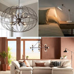 Luxrite 4W Vintage G16.5 LED Globe Bulbs Dimmable, 2700K Warm White, 400 Lumens, E12 LED Bulb 40W Equivalent, 12 Pack