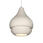 Carson Carrington Sallberg 1-light Brushed Nickel Pendant - Brushed Nickel, White Crackle, White