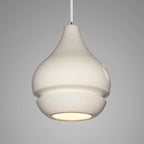 Carson Carrington Sallberg 1-light Brushed Nickel Pendant - Brushed Nickel, White Crackle, White
