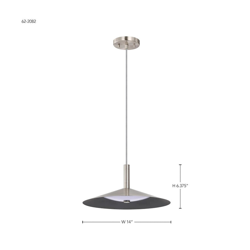 Corrine 14 Inch LED Pendant Brushed Nickel 3K/4K/5K CCT Selectable - Brushed Nickel