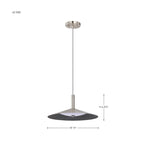 Corrine 14 Inch LED Pendant Brushed Nickel 3K/4K/5K CCT Selectable - Brushed Nickel
