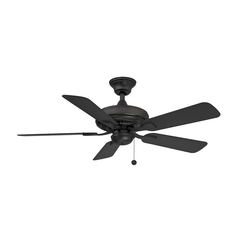 Edgewood 44 inch Indoor/Outdoor Ceiling Fan with Black Blades - Black