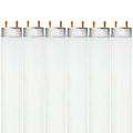 Luxrite 4 FT T8 Fluorescent Tube Light Bulb 32-Watt 3500K Natural White 2850 Lumens G13 Medium Bi-Pin Base (6-Pack)