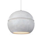 Carson Carrington Sallebyn Brushed Nickel Large Pendant - Brushed Nickel, Concrete, White