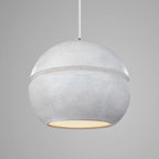 Carson Carrington Sallebyn Brushed Nickel Large Pendant - Brushed Nickel, Concrete, White