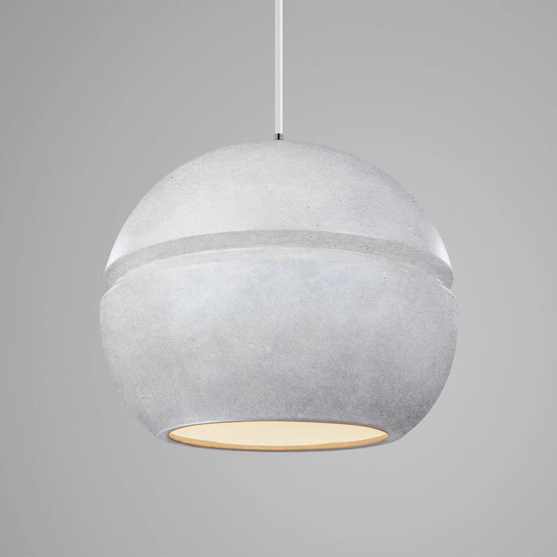 Carson Carrington Sallebyn Brushed Nickel Large Pendant - Brushed Nickel, Concrete, White