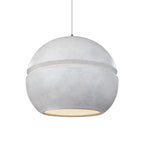Carson Carrington Sallebyn Brushed Nickel Large Pendant - Brushed Nickel, Concrete, White
