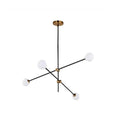 4-Light Sputnik Black Chandelier - N/A