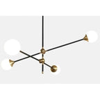 4-Light Sputnik Black Chandelier - N/A