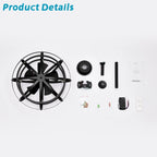 18  Industrial Ceiling Fan Light Kit for Living Room Bedroom Kitchen and Bladeless Caged Ceiling Fan with Lights - 18 Inches