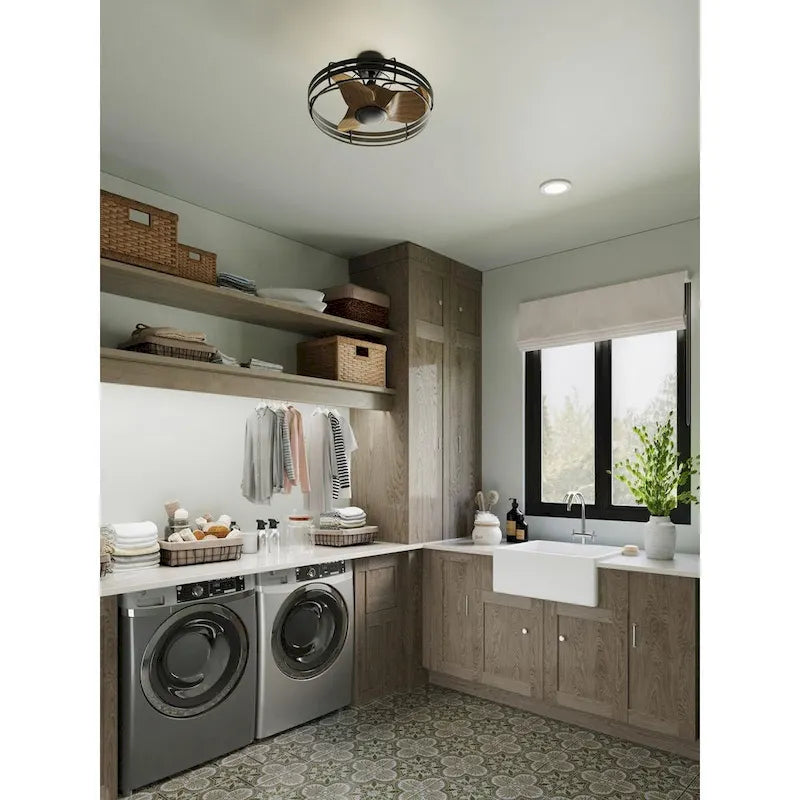 Bastrop Collection 26 in. Three-Blade GraphiteTransitional Ceiling Fan with 3 Speed Remote Control - 26 in x 26 in x 13.6 in