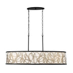 Scribble 6-Light Kitchen Island Pendant - Matte Black/Artifact