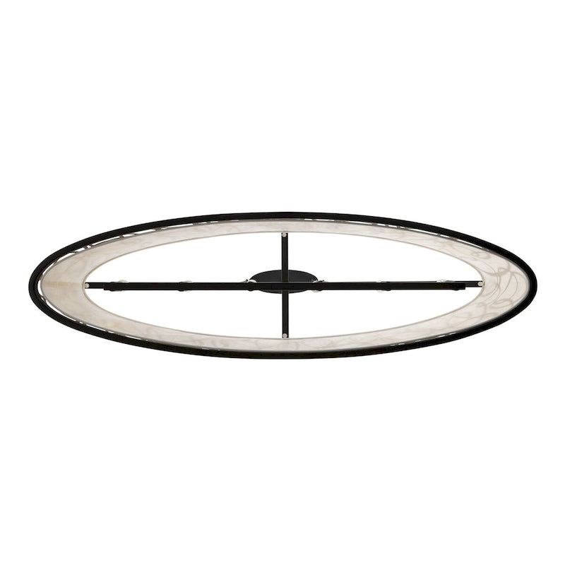 Scribble 6-Light Kitchen Island Pendant - Matte Black/Artifact