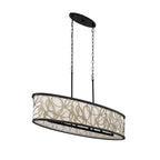 Scribble 6-Light Kitchen Island Pendant - Matte Black/Artifact