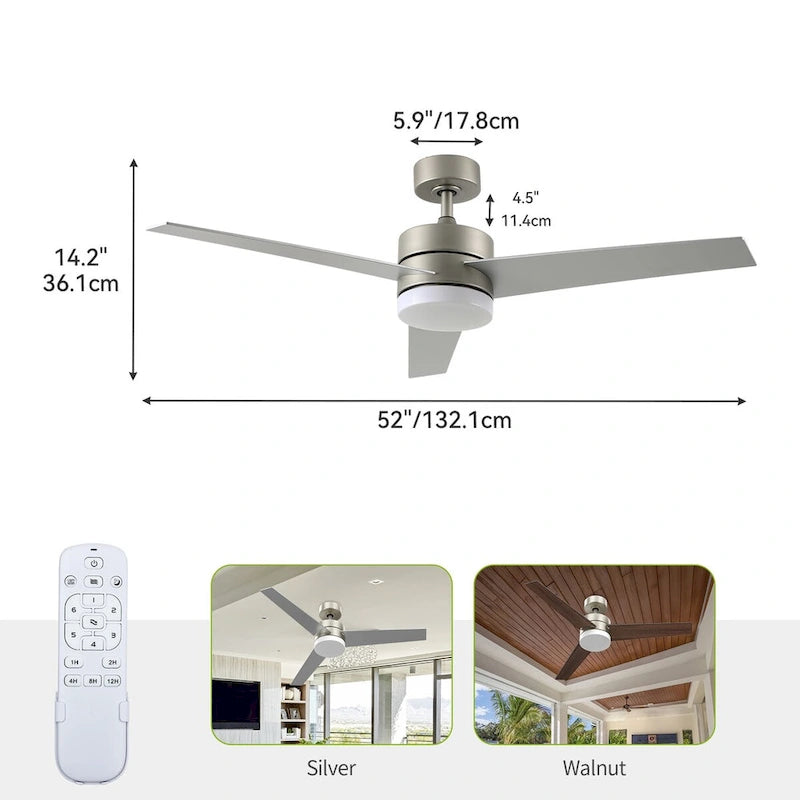 52  Modern Ceiling Fan - 52 L x 52 w x 14 H