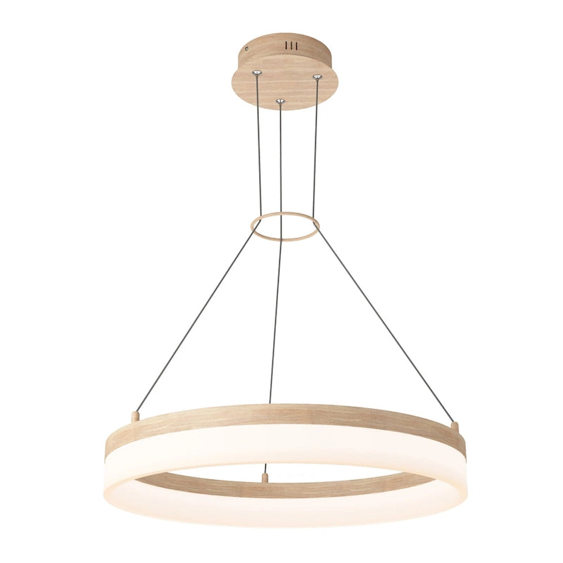 Artika Optical Ring LED Pendant Multiple CCT, Wood