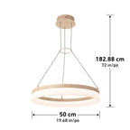 Artika Optical Ring LED Pendant Multiple CCT, Wood