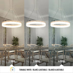 Artika Optical Ring LED Pendant Multiple CCT, Wood
