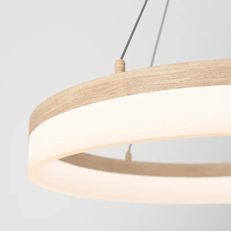 Artika Optical Ring LED Pendant Multiple CCT, Wood